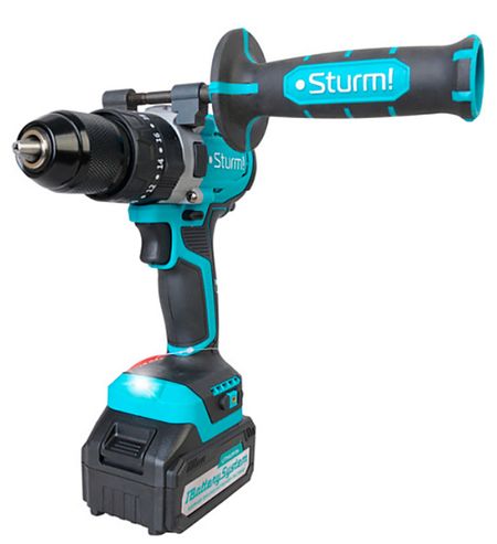 Дрель-шуруповерт аккумуляторная Sturm! CD2080I, 18В, 1BatterySystem, 80Нм, 2х3.0Ач, 5в1, доп. рук, кейс Дрель-шуруповерт аккумуляторная Sturm! CD2080I, 18В, 1BatterySystem, 80Нм, 2х3.0Ач, 5в1, доп. рук, кейс