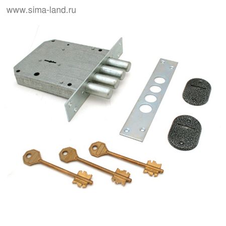 Замок врезной «Симеко» ЗВ1×3, 4 ригеля, 3 ключа
