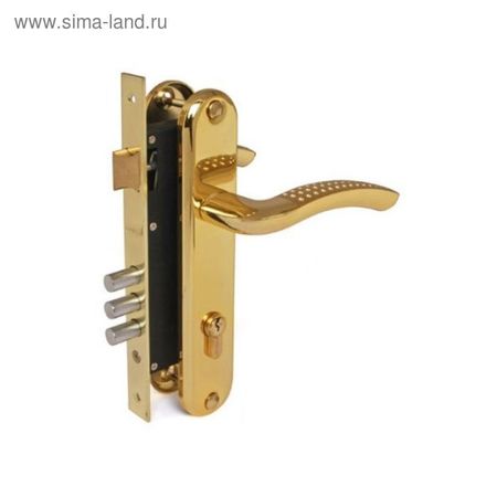 Замок врезной Apecs 2227/60-G/GM, с ручкой, цвет золото, матовое золото