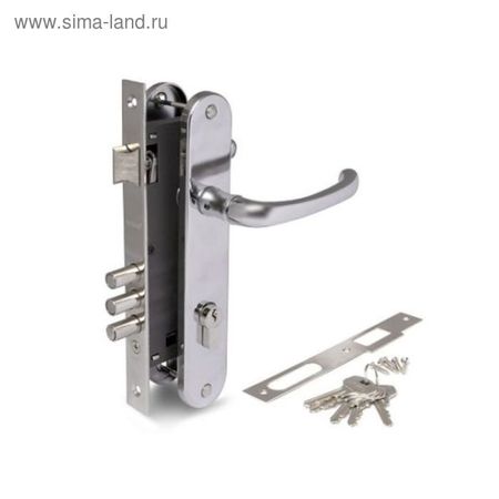 Замок врезной Apecs 2210/60-CR, с ручкой, цвет хром