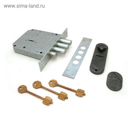 Замок врезной «Симеко» ЗВ2×3, с задвижкой, 3 ригеля, 3 ключа
