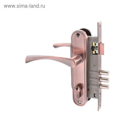 Замок врезной «АЛЛЮР» 103/3 AС, с ручкой, 4 ключа, цвет старая медь