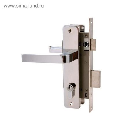 Замок врезной «АЛЛЮР» 126/1 CP, с ручкой, 4 ключа, цвет хром