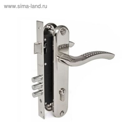 Замок врезной Apecs 2227/60-NI/NIS, с ручкой, цвет никель, сатин