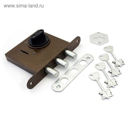 Замок врезной Avers, с вертушкой, 13 мм, 4 ключа, микс