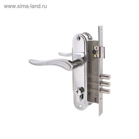 Замок врезной «АЛЛЮР» 102/3 CP, с ручкой, 4 ключа, цвет хром