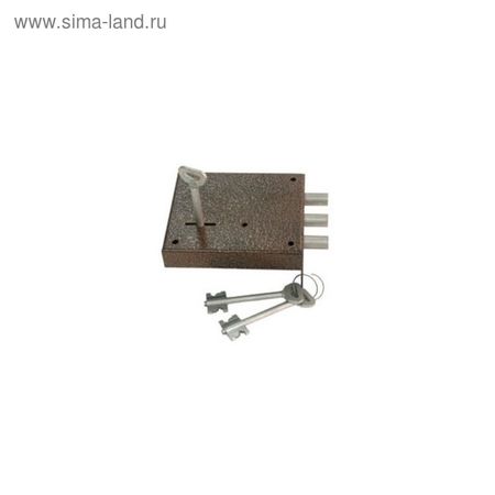 Замок накладной «Элтех» ЗН 4 А, 140×120×25 мм, правый, 3 ключа