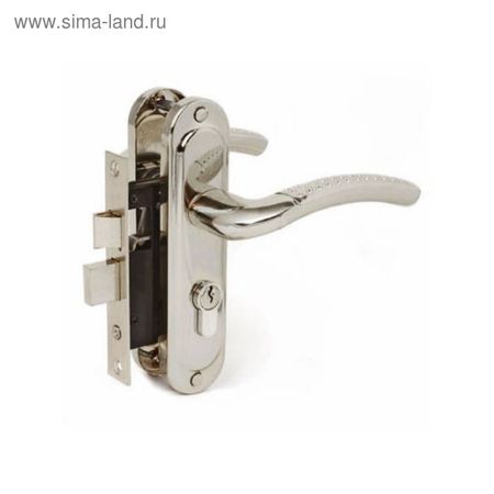 Замок врезной Avers 0827/60-Ni, с ручкой, цвет никель
