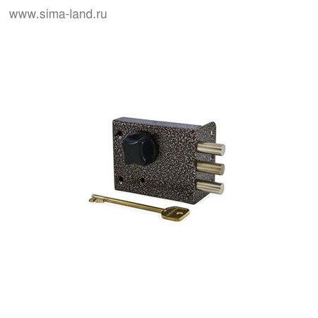 Замок накладной «Сенат» ЗНС-10-5 531, однобород., 3 ригеля, 3 ключа