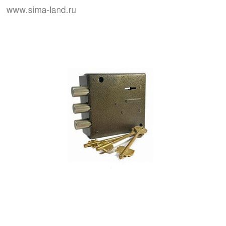 Замок накладной «Симеко» БИФ-0030×3, 100×105×18 мм, б/о, 3 ключа