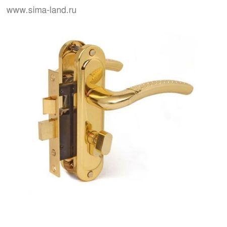 Замок врезной Avers 0827/60-C-G, с ручкой, цвет золото
