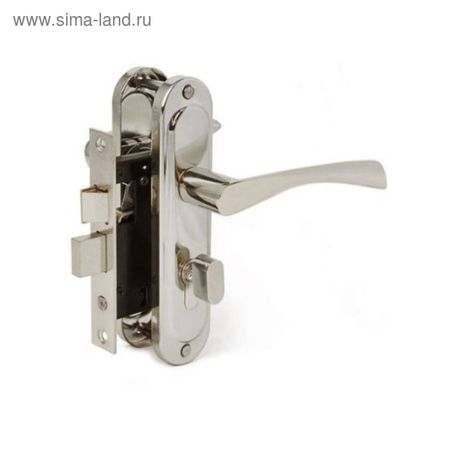 Замок врезной Avers 0823/60-C-Ni, с ручкой, цвет никель