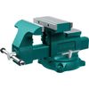Тиски слесарные поворотные KRAFTOOL Reversible 32705-200, с наковальней, чугунные, 200 мм