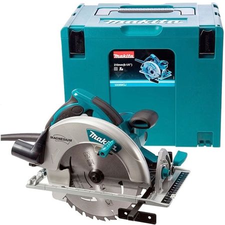 Пила циркулярная Makita 5008MGJX2, 1800 Вт, 5200 об/мин, 210х30 мм, рез 75.5 мм, подсветка   1074014