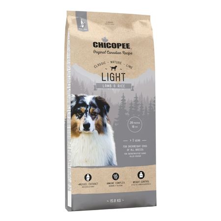 Chicopee CNL Light Lamb amp Rice сухой облегченный корм для взрослых собак всех пород с ЯГНЕНКОМ и рисом 8301₽
