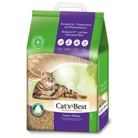 Cats Best Smart Pellets наполнитель древесный комкующийся для кошачьих туалетов - 20 л 10 кг 4968₽