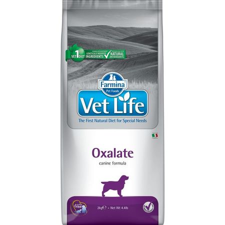 Farmina Vet Life Dog Oxalate ветеринарный корм для взрослых собак с мочекаменной болезнью уратного оксалатного и цистиного типа - 2 кг 3069₽