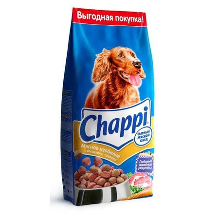 Chappi полнорационный сухой корм для собак с мясом овощами и травами - 15 кг 3682₽