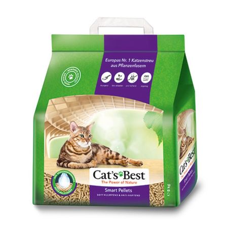 Cats Best Smart Pellets наполнитель древесный комкующийся для кошачьих туалетов - 10 л 5 кг 2536₽