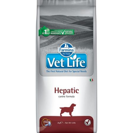 Farmina Vet Life Dog Hepatic ветеринарный диетический сухой корм для взрослых собак с хронической печеночной недостаточностью - 2 кг 3201₽
