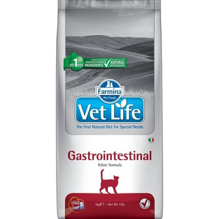 Farmina Vet Life Cat Gastrointestinal ветеринарный диетический сухой корм для взрослых кошек с воспалительными заболеваниями ЖКТ - 5 кг 8556₽