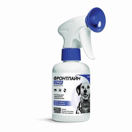 Фронтлайн Спрей для взрослых собак всех пород против блох, вшей, власоедов, иксодовых клещей, хейлетиелл - 250 мл