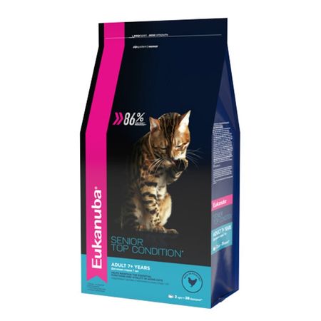 Eukanuba Senior 7 Top Condition полнорационный сухой корм для пожилых кошек старше 7 лет с домашней птицей 2607₽