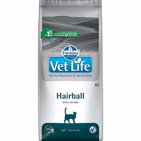 Farmina Vet Life Cat Hairball ветеринарный диетический сухой корм для выведения шерстяных комочков из кишечника взрослых кошек и котов - 2 кг 2470₽
