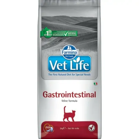 Farmina Vet Life Cat Gastrointestinal ветеринарный диетический сухой корм для взрослых кошек с воспалительными заболеваниями ЖКТ 15134₽