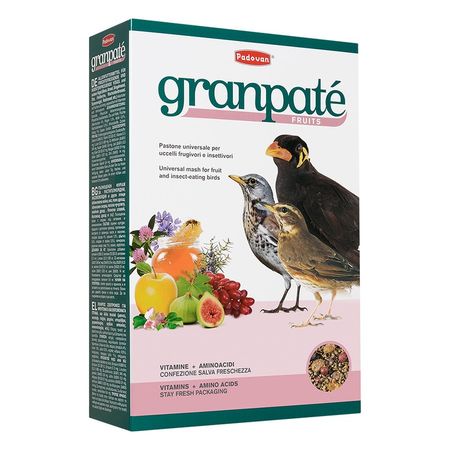 Корм Padovan Granpatee Fruits для насекомоядных птиц комплексный фруктовый - 1 кг 799₽