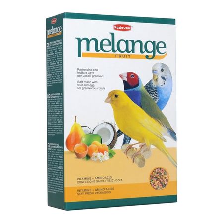 Корм Padovan Melange Fruit для декоративных птиц дополнительный с фруктами и яйцом - 300 г 502₽