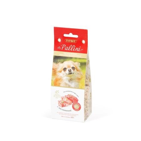 TiTBiT Pallini лакомство для собак печенье с телятиной - 125 г 93₽