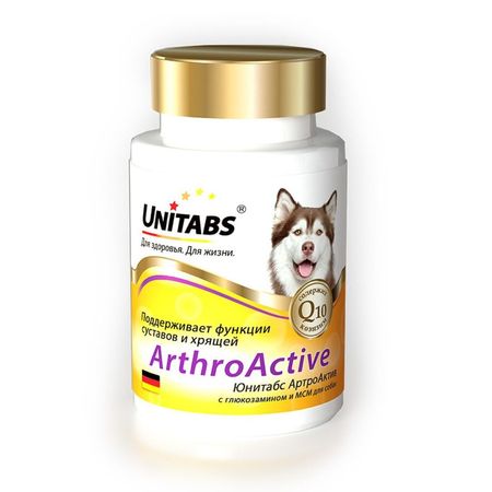 Unitabs ArthroАctive с Q10 для собак - 100 табл 1182₽