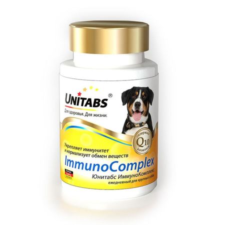 Unitabs ImmunoComplex с Q10 для взрослых собак крупных пород100 таб 772₽