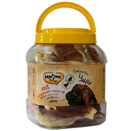 Мнямс лакомство для собак, кроличьи уши с куриным мясом - 700 г