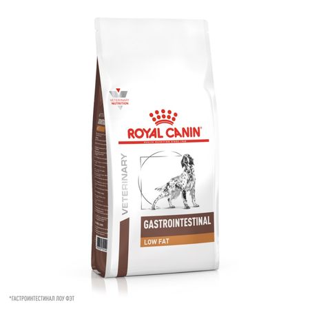 Royal Canin Gastrointestinal Low Fat полнорационный сухой корм для взрослых собак при нарушениях пищеварения и экзокринной недостаточности поджелудочной железы диетический 14144₽