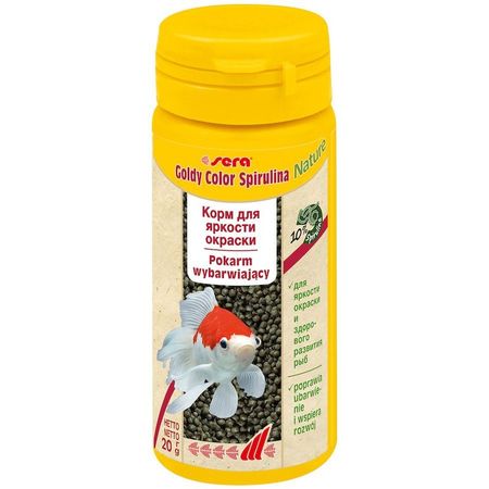 Sera Goldy Color Spirulina Корм для золотых рыб в гранулах для улучшения окраски - 50 мл 179₽