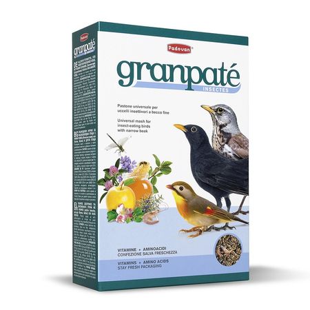 Корм Padovan Granpatee insectes для насекомоядных птиц комплексный с насекомыми - 1 кг 959₽