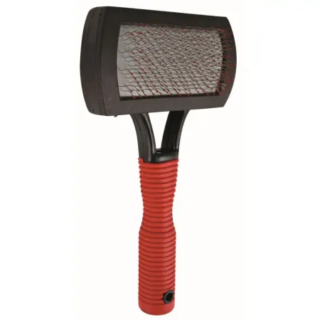 Щетка-пуходерка Trixie для собак односторонняя 17х10 см с пластиковой ручкой 459₽