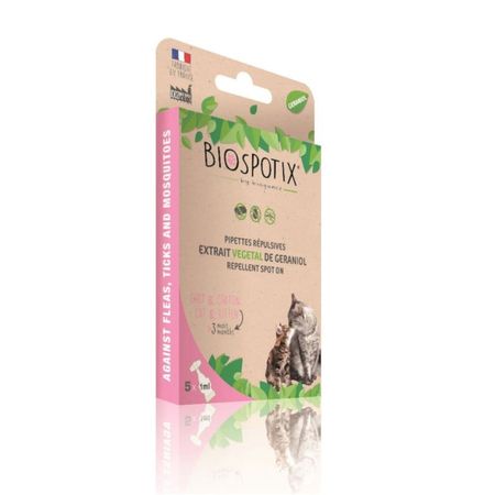 Biospotix Cat Spot on капли от блох и клещей для кошек 5 пипеток по 1 мл 1127₽