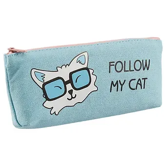 Пенал на молнии «Follow my cat», 20 х 8 см