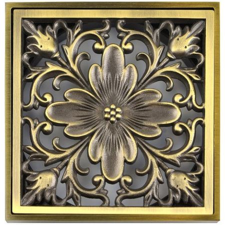 Решетка для трапа Bronze de Luxe Цветок 10x10 21975 Бронза 5445₽