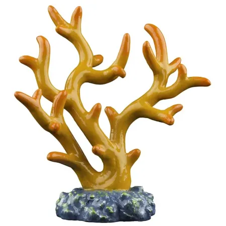 Glofish декорация для аквариума коралл оранжевый желтый 1250₽
