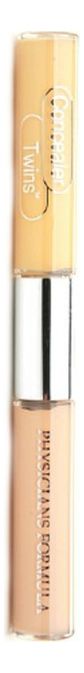 Консилер двухцветный с аппликатором 2 в 1 Concealer Twins Correct &amp; Cover Cream Concealer 6,8г: Желтый-светлый