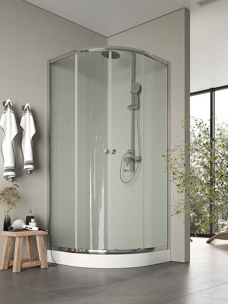 Душевой уголок Agger A01-090TCR 90x90 профиль Хром стекло прозрачное 22106₽