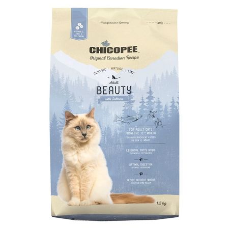Chicopee CNL Cat Adult Beauty сухой корм для взрослых кошек с ЛОСОСЕМ - 1,5 кг