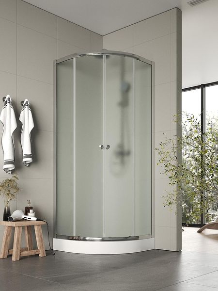 Душевой уголок Agger A01-080MCR 80x80 профиль Хром стекло матовое 29190₽