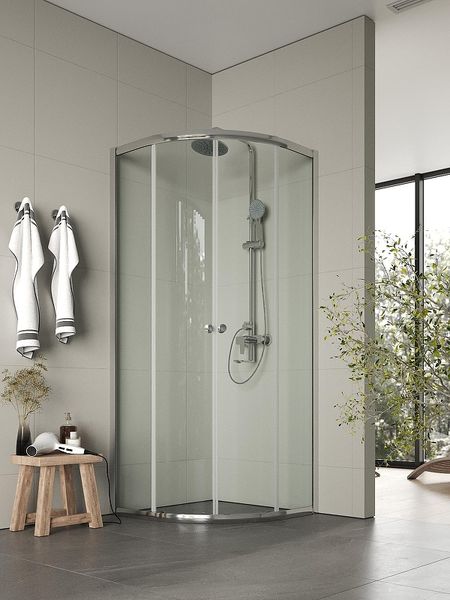 Душевой уголок Agger A01-080TCRG 80x80 профиль Хром стекло прозрачное 18890₽