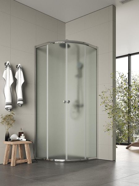 Душевой уголок Agger A01-080MCRG 80x80 профиль Хром стекло матовое 18890₽