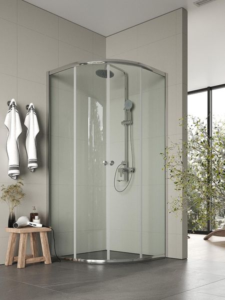 Душевой уголок Agger A01-090TCRG 90x90 профиль Хром стекло прозрачное 19790₽